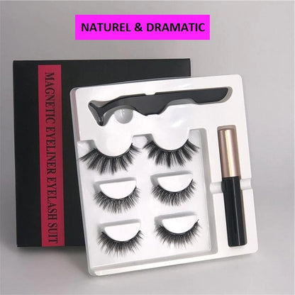 Magnetic Eyelashes 3 pairs of eyeliner