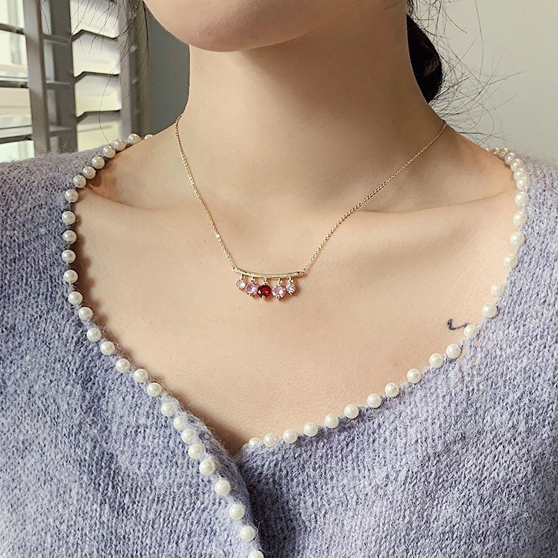 Shiny Colorful Zircon Drop Hoops