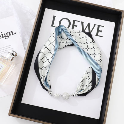 Magnetic Clasp Silk Scarf Hairband
