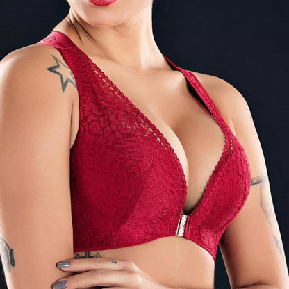 Wireless Front Closure Cross Straps Bras