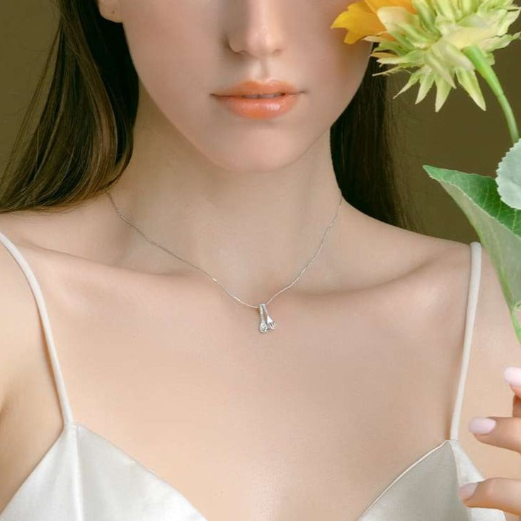 Full Diamond Fork Spoon Clavicle Necklace