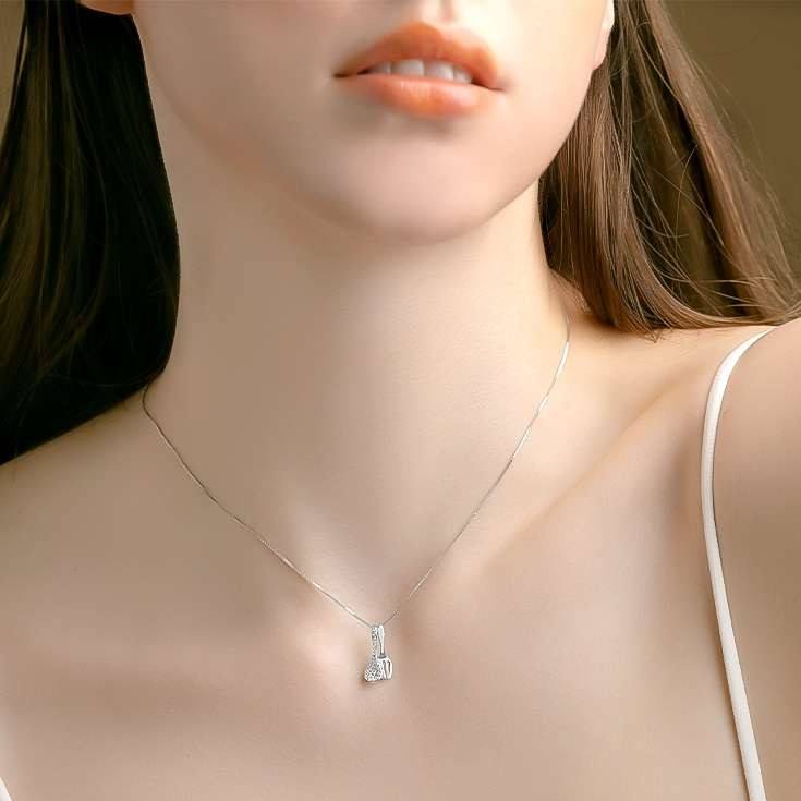 Full Diamond Fork Spoon Clavicle Necklace